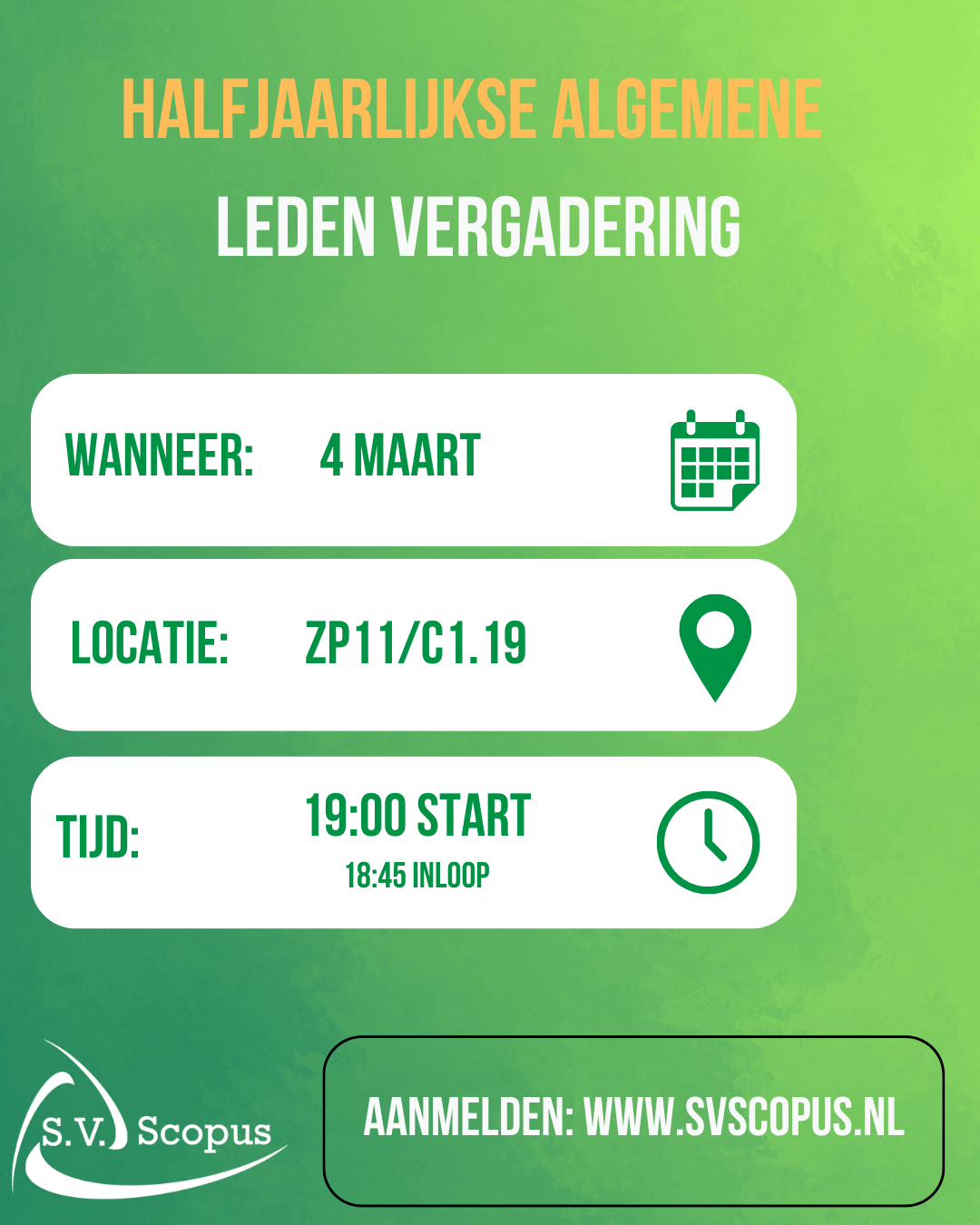 Halfjaarlijkse algemene leden vergadering