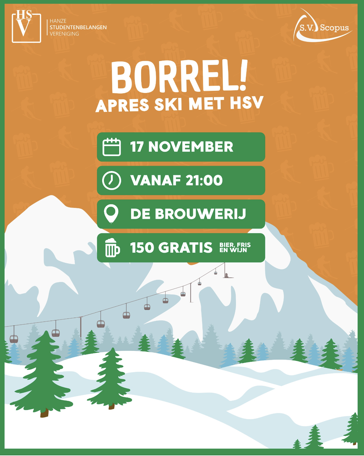 Après-ski Borrel met HSV! 🧡💚