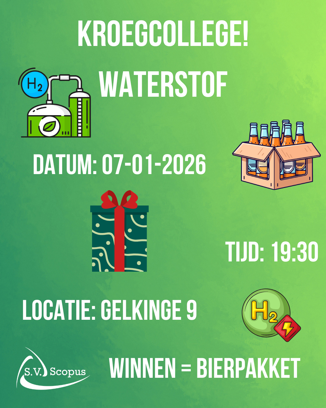 Kroegcollege waterstof!